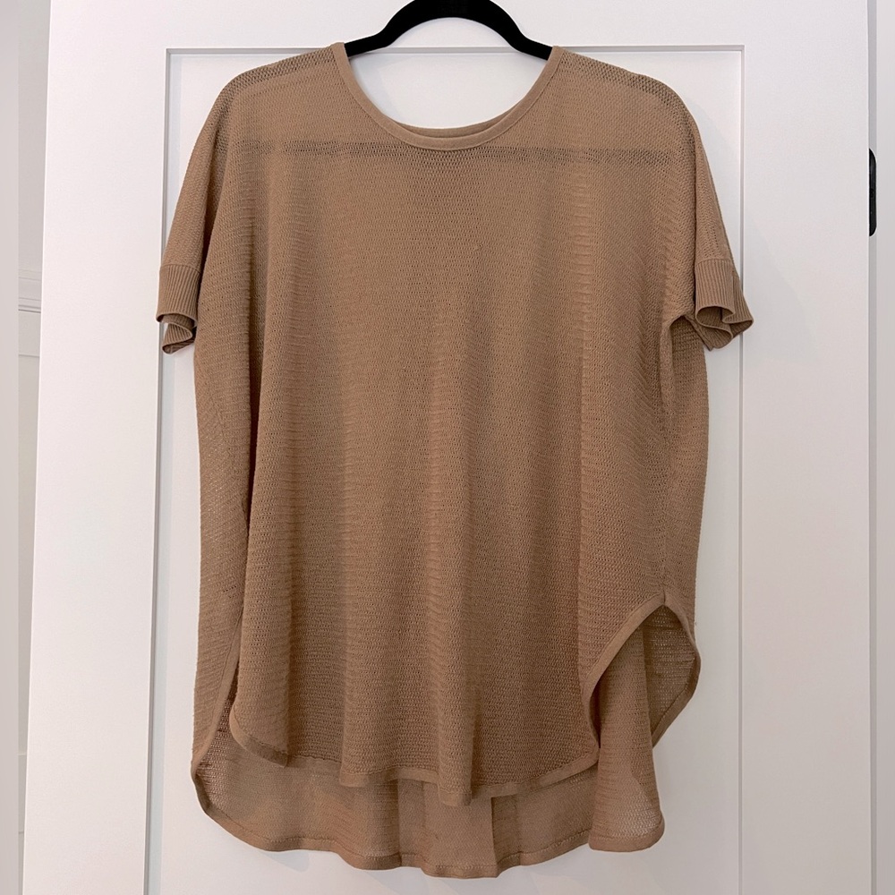 Massimo Dutti Italian Yarn See-Through Top, Size Small